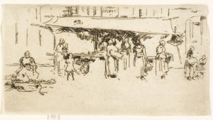Stand, Marktplatz, Loches von James Abbott McNeill Whistler