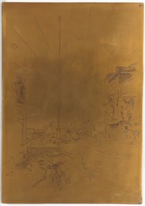 Stornierte Druckplatte für <em>Der kleine Mast</em> von James Abbott McNeill Whistler