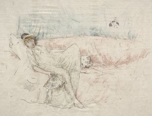 Gekleidete Figur liegend von James McNeill Whistler