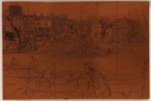 Radierplatte: Black Lion Wharf von James Abbott McNeill Whistler