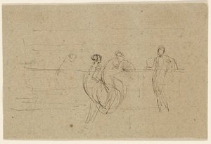 Figuren an einem Geländer von James McNeill Whistler