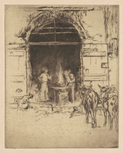 Flammende Schmiede von James Abbott McNeill Whistler