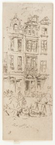 Blumenmarkt, Brüssel von James Abbott McNeill Whistler