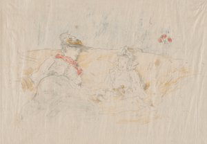 Dame und Kind von James Abbott McNeill Whistler
