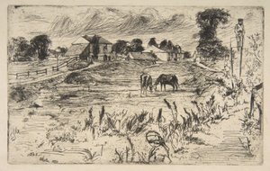 Landschaft mit dem Pferd (Landschaft mit Pferden) von James McNeill Whistler