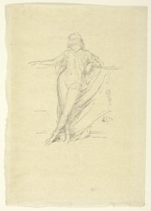 Kleine drapierte Figur, lehnend von James Abbott McNeill Whistler