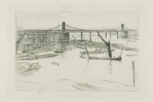Alte Hungerford-Brücke von James Abbott McNeill Whistler