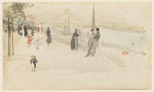 Rosa und Silber - Chelsea, der Damm von James McNeill Whistler