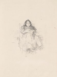 Porträtstudie: Mrs. Philip, Nr. 3 (recto) Porträtstudie: Geneviève Mallarmé (verso) von James McNeill Whistler