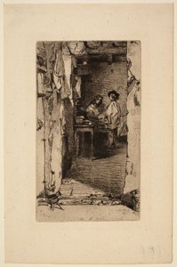 Lumpensammler, Quartier Mouffetard, Paris von James McNeill Whistler