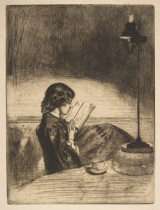 Lesen bei Lampenlicht von James McNeill Whistler