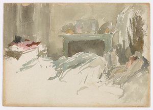 Im Bett ruhend von James Abbott McNeill Whistler