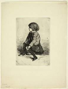 Seymour Haden, Jr, sitzend von James Abbott McNeill Whistler
