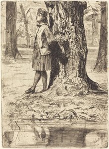 Seymour steht unter einem Baum