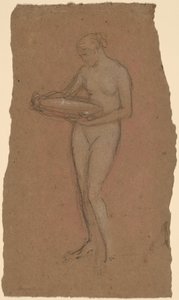 Stehende weibliche Aktfigur mit einer Schale [recto] von James Abbott McNeill Whistler