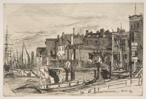 Themsepolizei (Wapping Wharf) von James McNeill Whistler