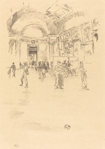 Die lange Galerie, Louvre von James Abbott McNeill Whistler