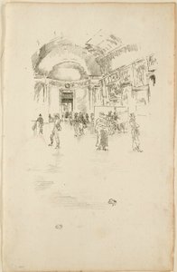 Die lange Galerie, Louvre von James Abbott McNeill Whistler