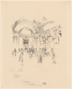 Die lange Galerie, Louvre von James Abbott McNeill Whistler