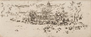 Das Pantheon von der Terrasse, Jardin du Luxembourg von James Abbott McNeill Whistler