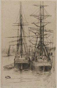 Die zwei Schiffe von James Abbott McNeill Whistler