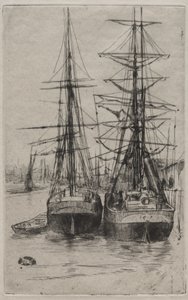 Die zwei Schiffe von James McNeill Whistler
