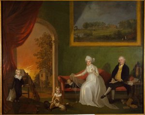 Porträt von Robert Mynors und seiner Familie