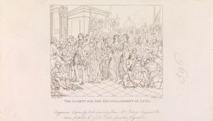 Entwürfe für den Großen Saal der Gesellschaft der Künste (4 von 1 Blatt) von James Mitan