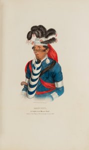 BREWETT; Ein berühmter Häuptling der Miami, aus The Aboriginal Portfolio