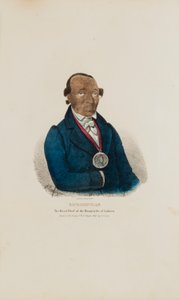 RICHARDVILLE; Der Häuptling des Miami-Stammes der Indianer, aus The Aboriginal Portfolio