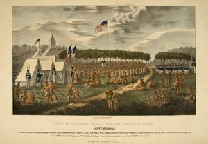Ansicht des großen Vertrags, der im September 1825 in Prarie du Chien geschlossen wurde von James Otto Lewis