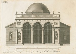 Weston-under-Lizard - Der Tempel der Diana: Gravur, ca. 1765-1770