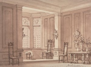 Halle in einem gotischen Herrenhaus