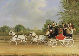 Der London-Farringdon-Kutschwagen passiert Buckland House, Berkshire von James Pollard