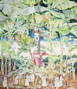 Wunderbare Vision von Christus im Bananenhain, 1989