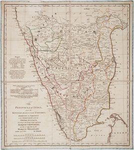 Die Halbinsel Indien vom Kistnah-Fluss bis Kap Komorin von James Rennell