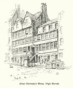 Allan Ramsays Laden, High Street von James Riddel