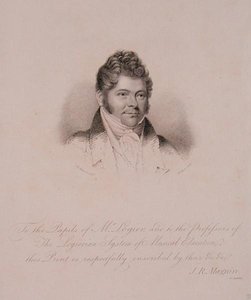 Porträt von Johann Bernhard Logier (1777-1846) graviert von H. Meyer (Stich) von James Robert (after) Maguire