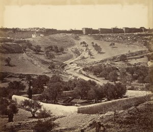 Garten von Gethsemane und Aufstieg zum Stephanstor, über das Tal von Jehosephat von James Robertson