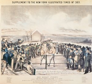 Der große Kampf zwischen Tom Hyer und Yankee Sullivan, 1849 von James S. Baillie