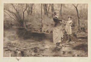 Ohne Titel (Überquerung eines Baches im Wald) von James S. King