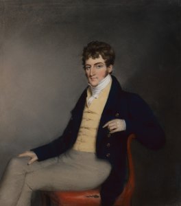 Porträt eines Gentlemans in einer gelben Weste, ca. 1795 von James Sharples