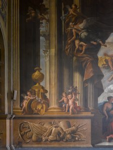 Detail der Westwand der Painted Hall, ca. 1707-27