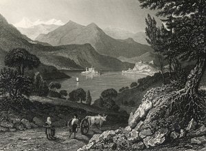 Orta-See, Gravur von James Tibbits Willmore, nach einer Zeichnung von William Brockedon