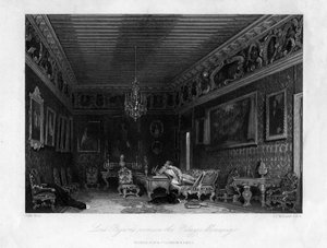 Lord Byrons Zimmer im Palazzo Mocenigo, Venedig, Italien, 19. Jahrhundert