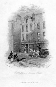 Der Geburtsort von Thomas Moore, Dublin, 19. Jahrhundert von James Tibbitts Willmore