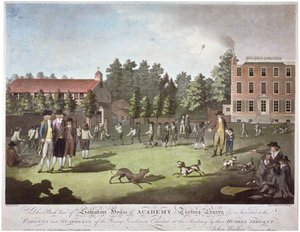 Rückansicht der Salvadore House Academy, Tooting, Wandsworth, London, 1787 von James Walker
