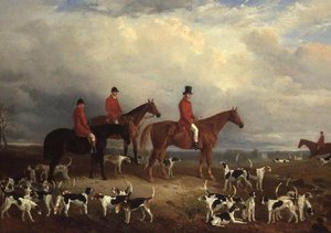 Samuel A. Reynell, Meister der Meath Jagd, mit Archerstown im Hintergrund