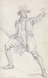 Studie für die zentrale Figur in Wards Gemälde "Der Hirschdieb"