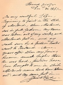 Ein Brief von James Ward, 1851, 1904